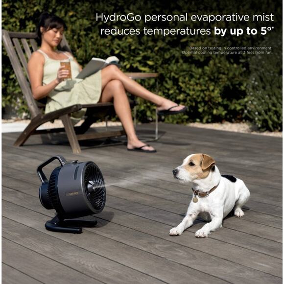 Shark FlexBreeze HydroGo Ultra-Powerful Portable Fan Mists Indoors and Outdoors - Picture 8 of 8
